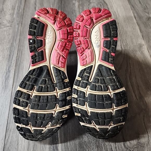 Brooks Womens Ghost 10 Black Pink Running Shoes Sneakers Size 7B - Picture 8 of 9